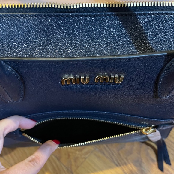 NWT MIU MIU Leather Handbag (Navy) - Picture 7 of 11